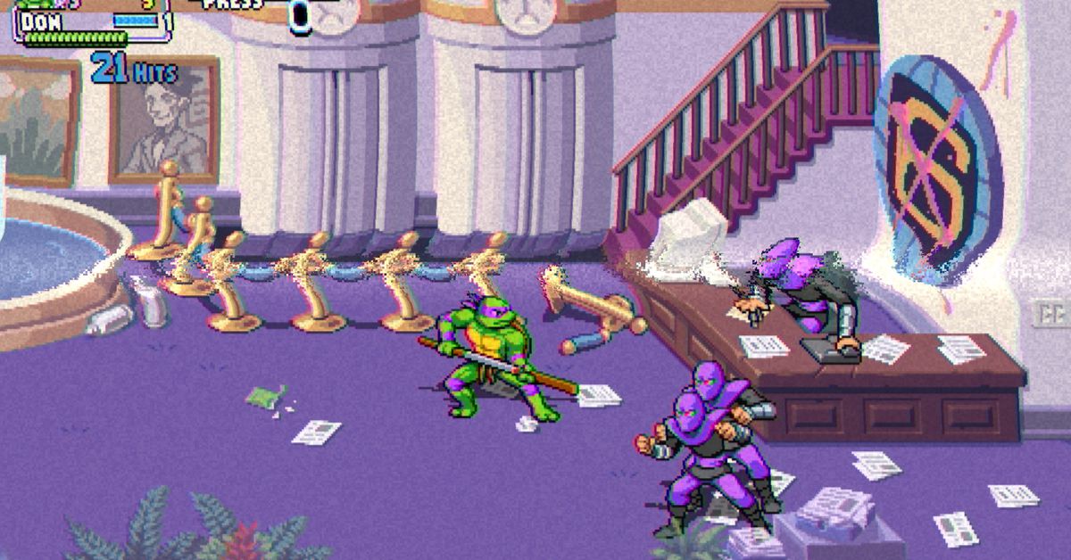 TMNT Shredder's Revenge ahora se parece aún más a un juego arcade clásico de Konami.