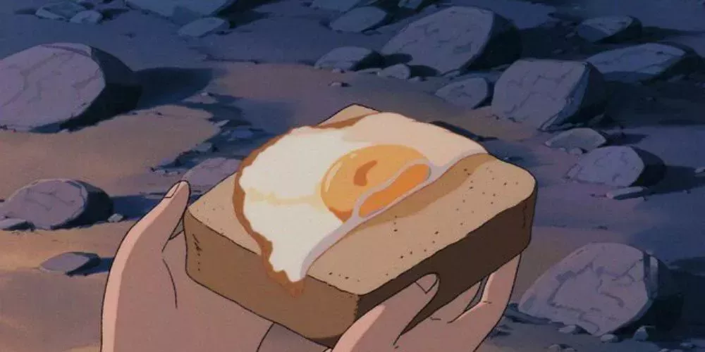 egg on toast from Castle in the Sky
