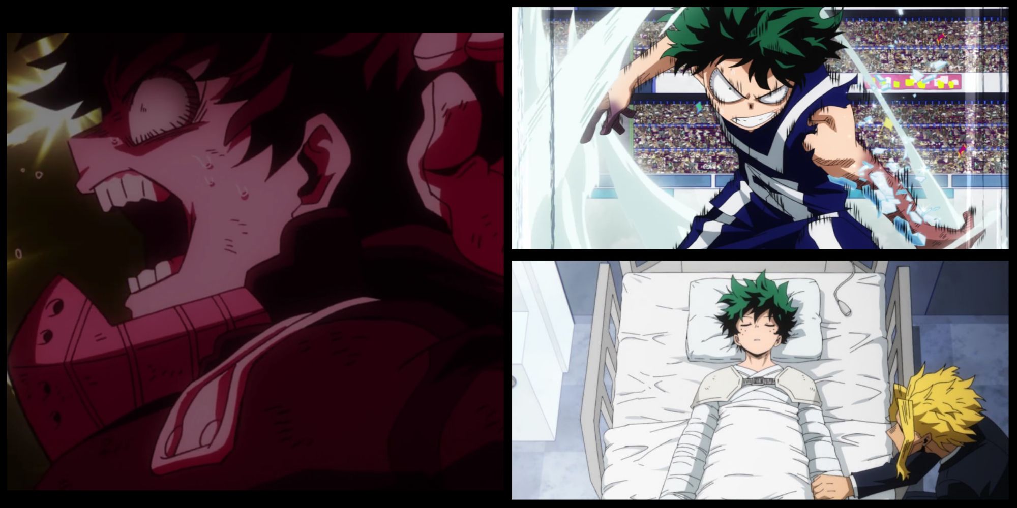 Los 10 momentos más dolorosos en los que Deku se rompió los huesos