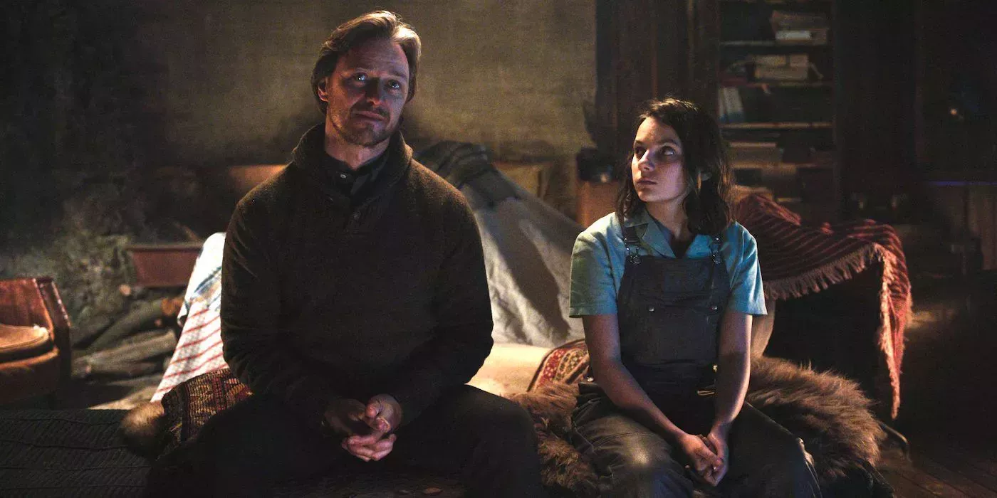 Lord Asriel talks to Lyra in His Dark Materials