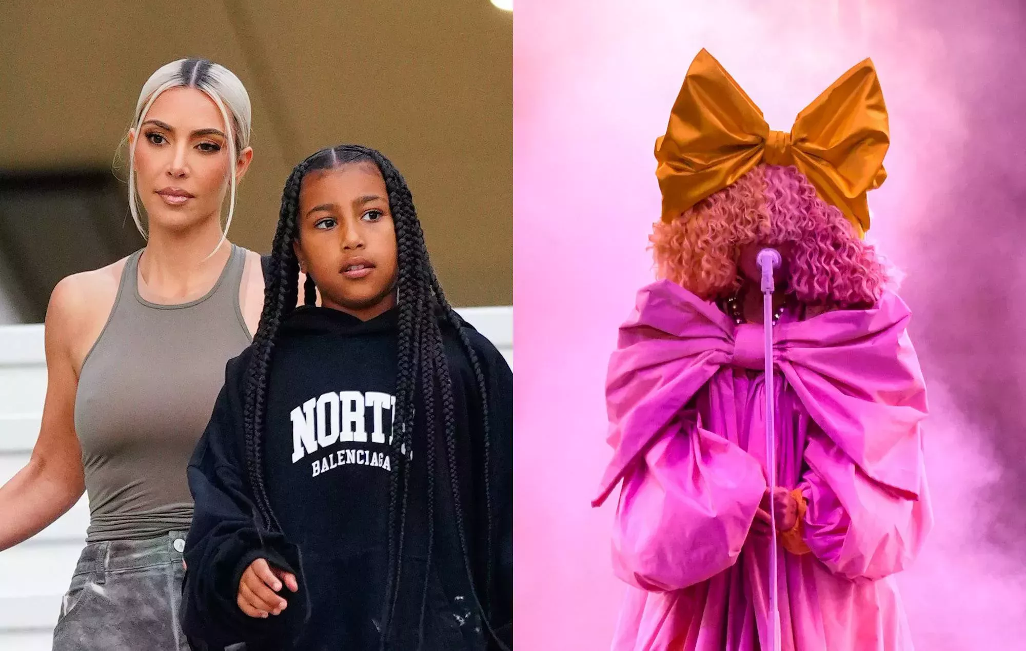 North West actúa con Sia en la fiesta de Navidad de las Kardashian