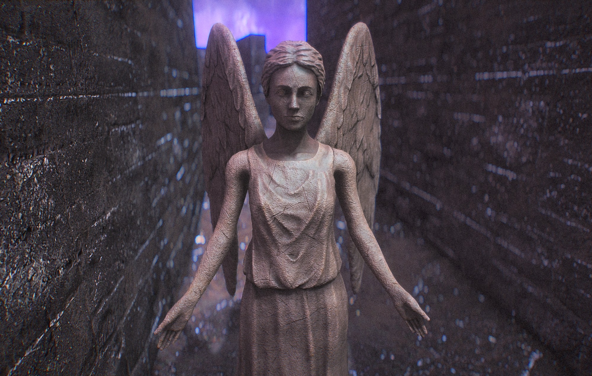 El mod de 'Skyrim' trae al juego al monstruo de 'Doctor Who' Los Ángeles Llorones