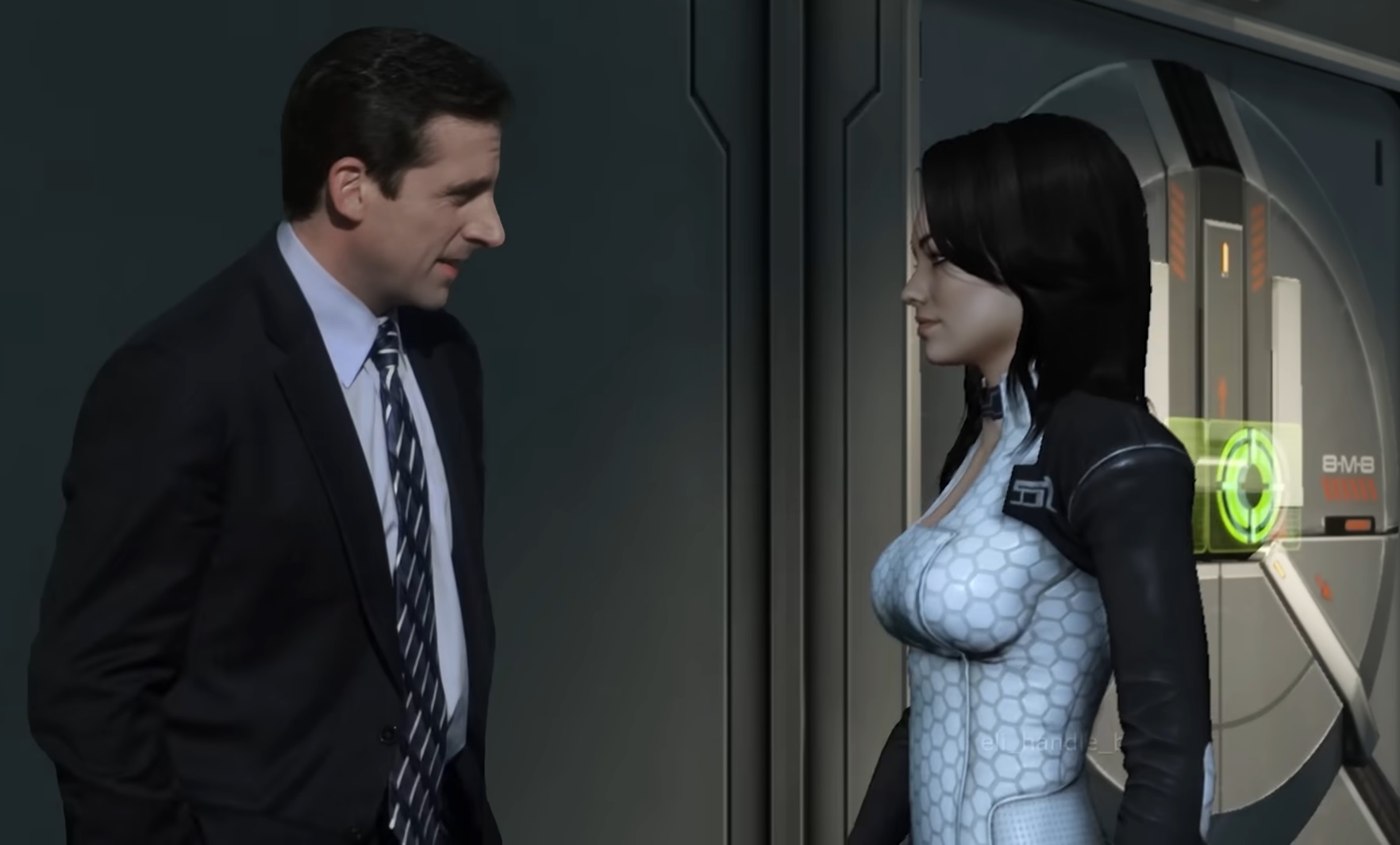 Michael Scott de The Office en Mass Effect es perfecto