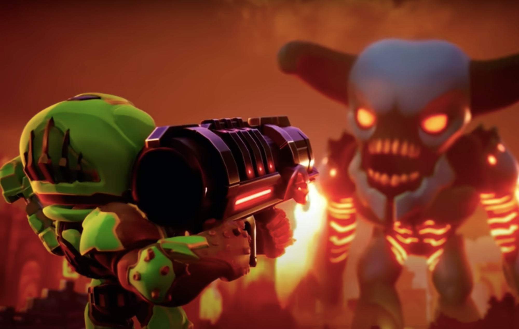 Mighty Doom", un juego para móviles de vista cenital de Doom
