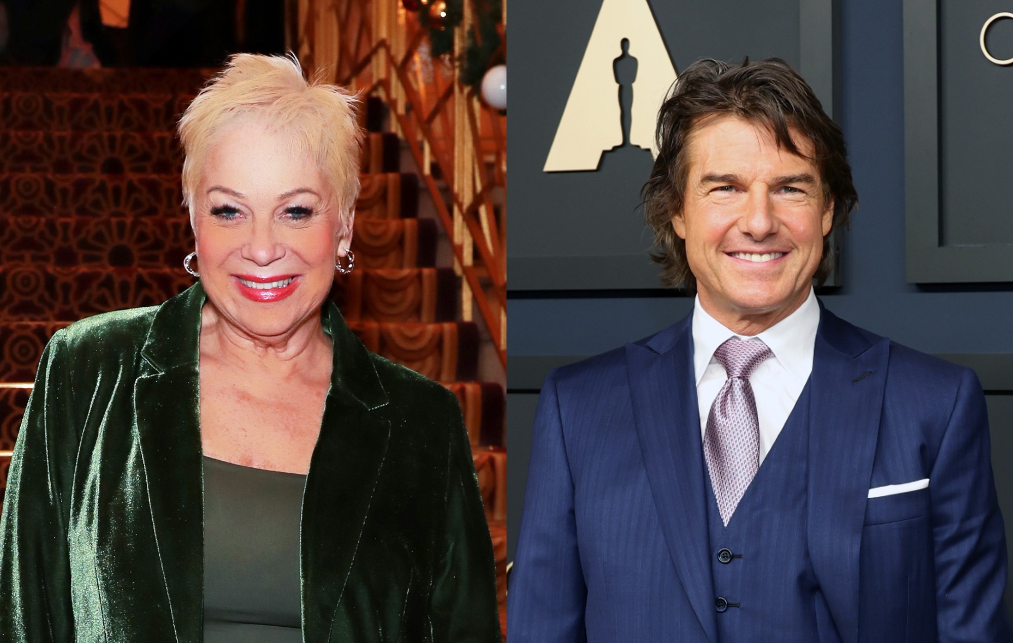 Denise Welch deja histérico a Tom Cruise con un "chiste verde" en el cumpleaños de Michael Caine