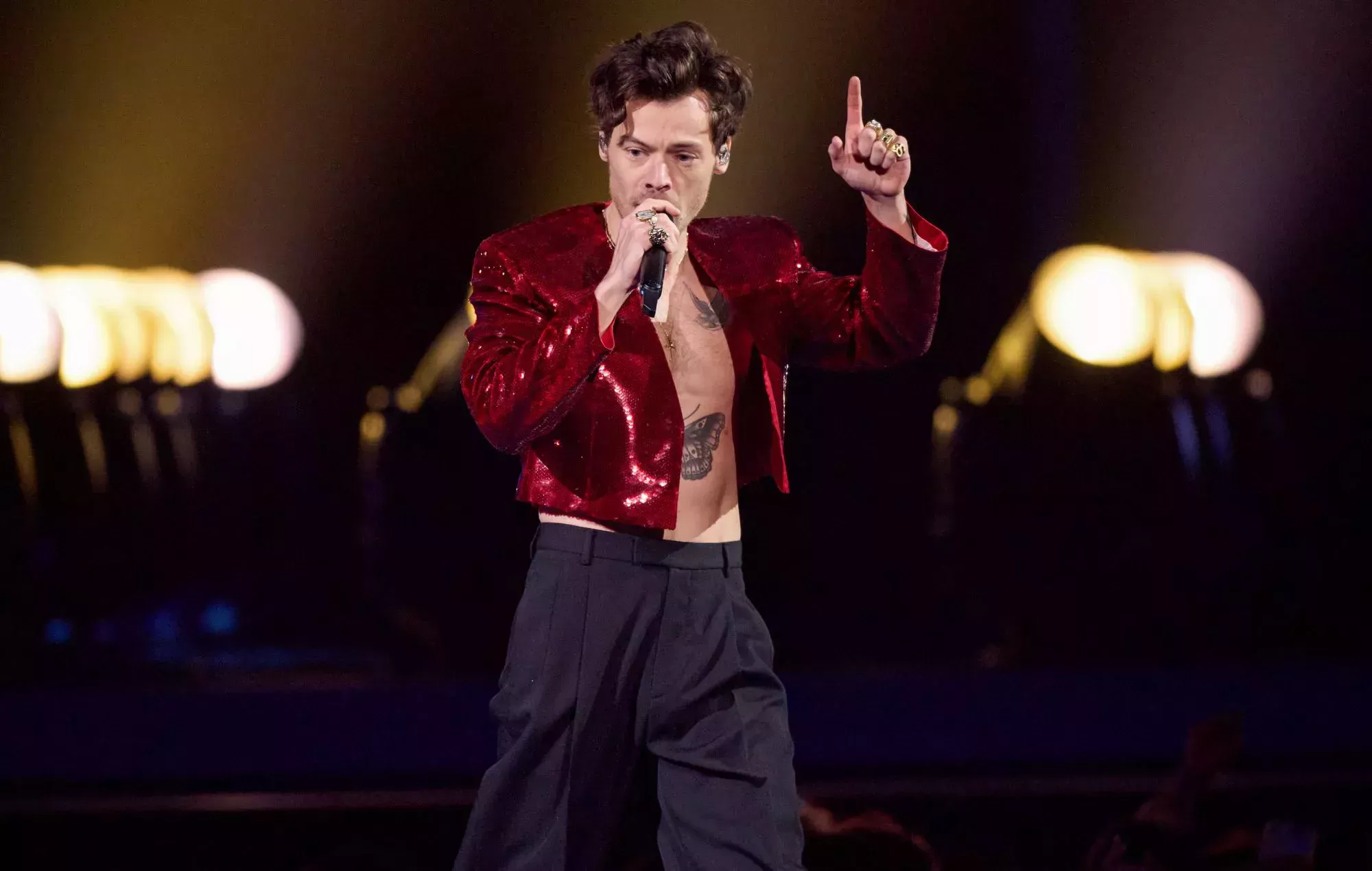 Harry Styles interrumpe su actuación en Slane Castle para ayudar a un fan caído