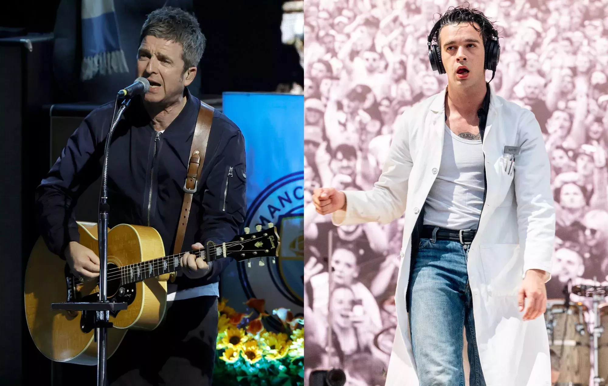 Noel Gallagher bromea diciendo que él provocó la supuesta ruptura de Matty Healy y Taylor Swift