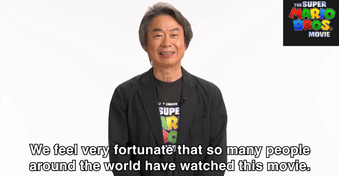 Shigeru Miyamoto agradece a los fans el éxito de la película de Mario