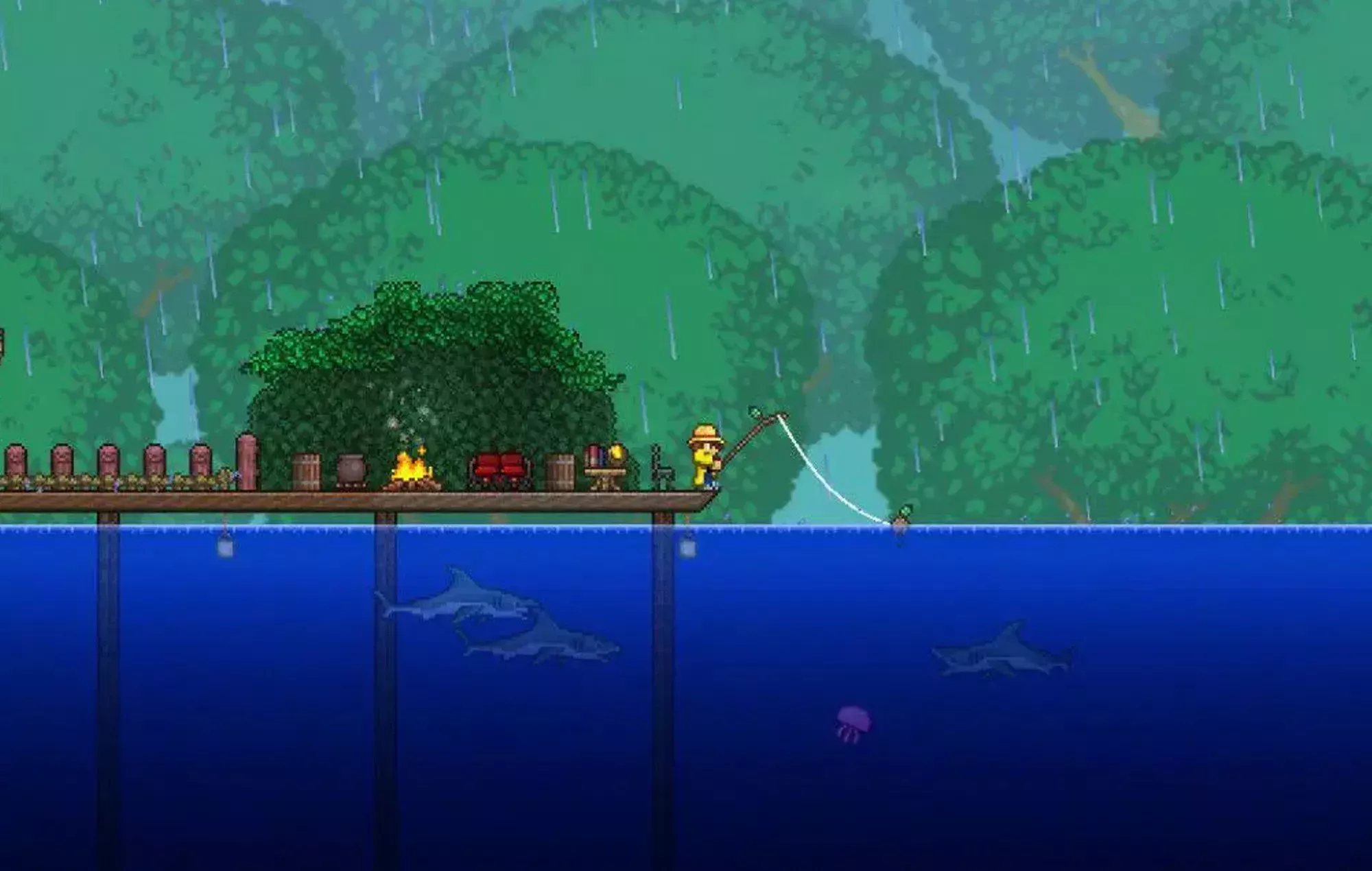 La actualización 1.4.5 de 'Terraria' introduce monturas de dinosaurio y lluvia de cantos rodados