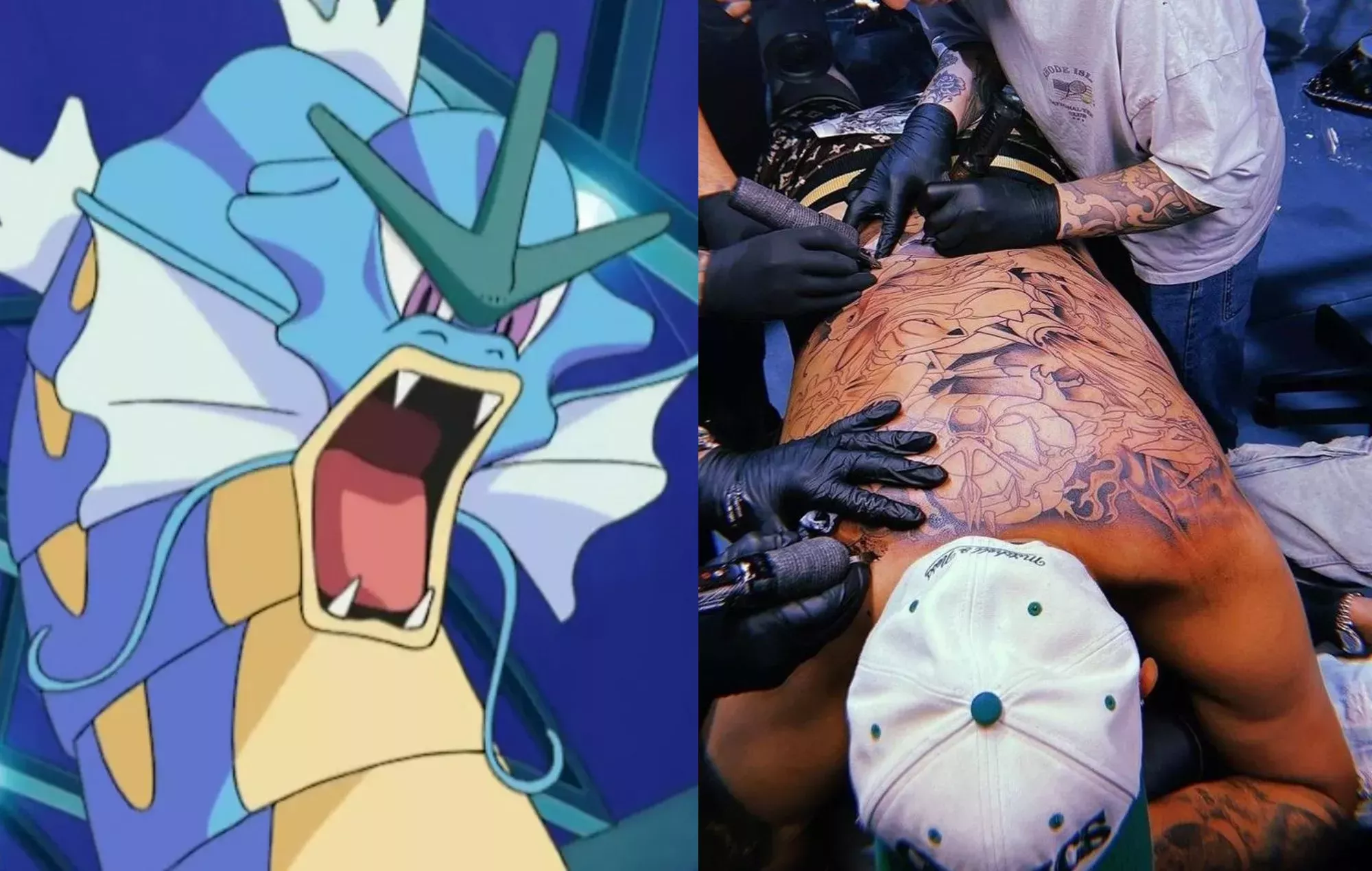 La estrella del tenis Nick Kyrgios luce un enorme tatuaje de Pokémon Gen 1 en la espalda