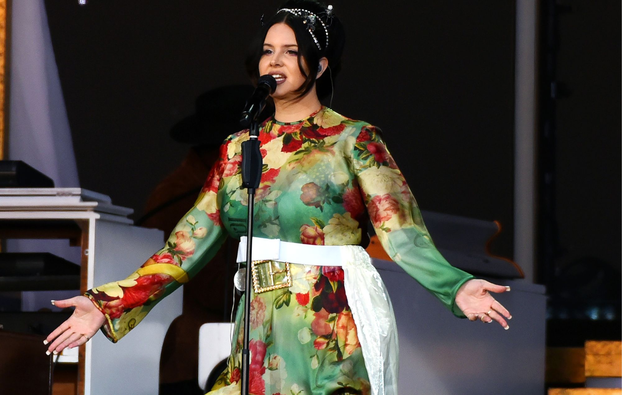 Lana Del Rey habla del corte de suministro en Glastonbury durante su actuación en Hyde Park.
