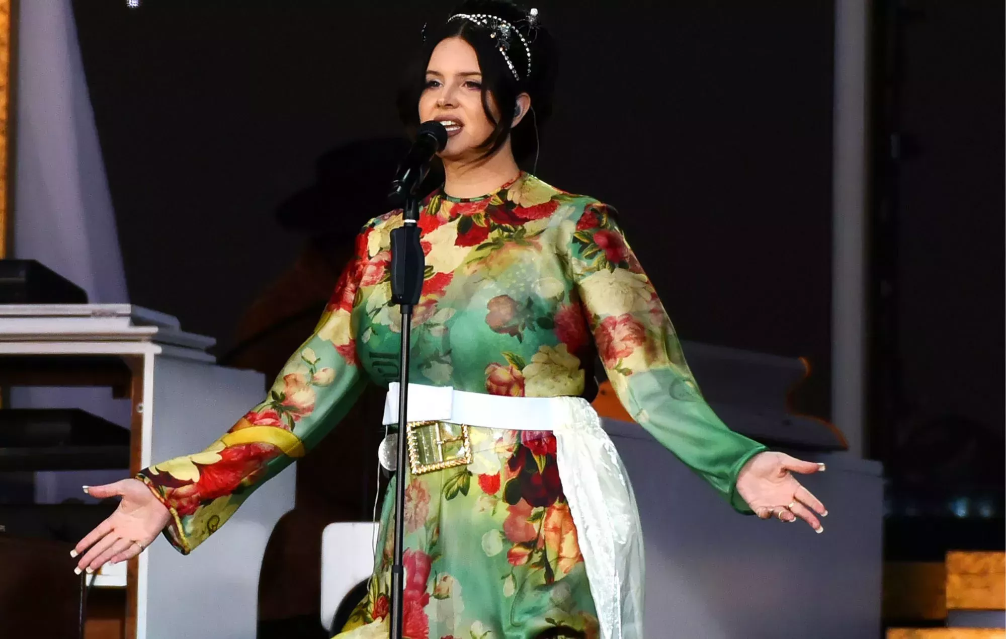 Lana Del Rey habla del corte de suministro en Glastonbury durante su actuación en Hyde Park.