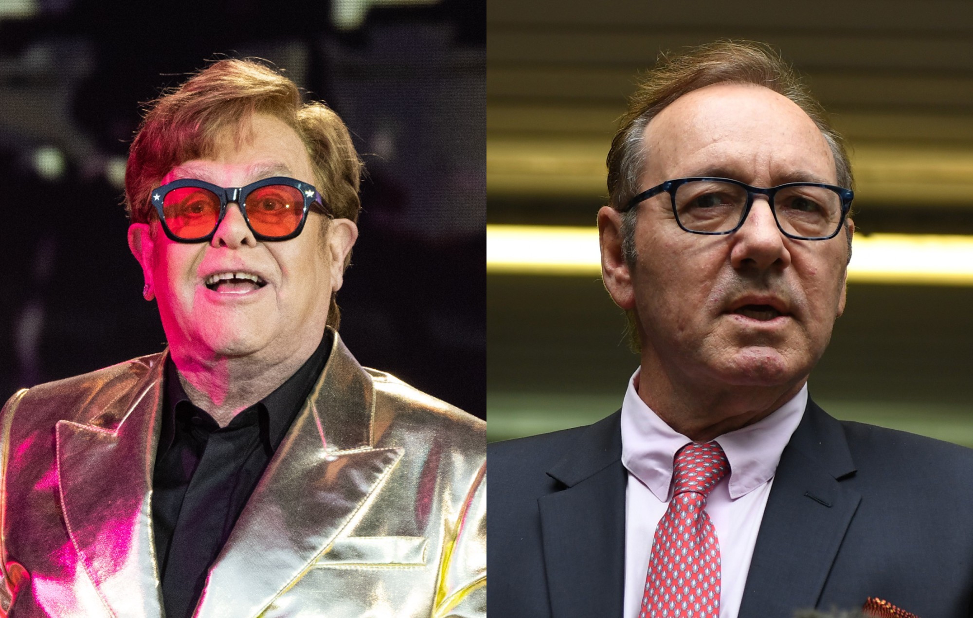 Elton John cena con Kevin Spacey tras declarar en el juicio por agresión sexual