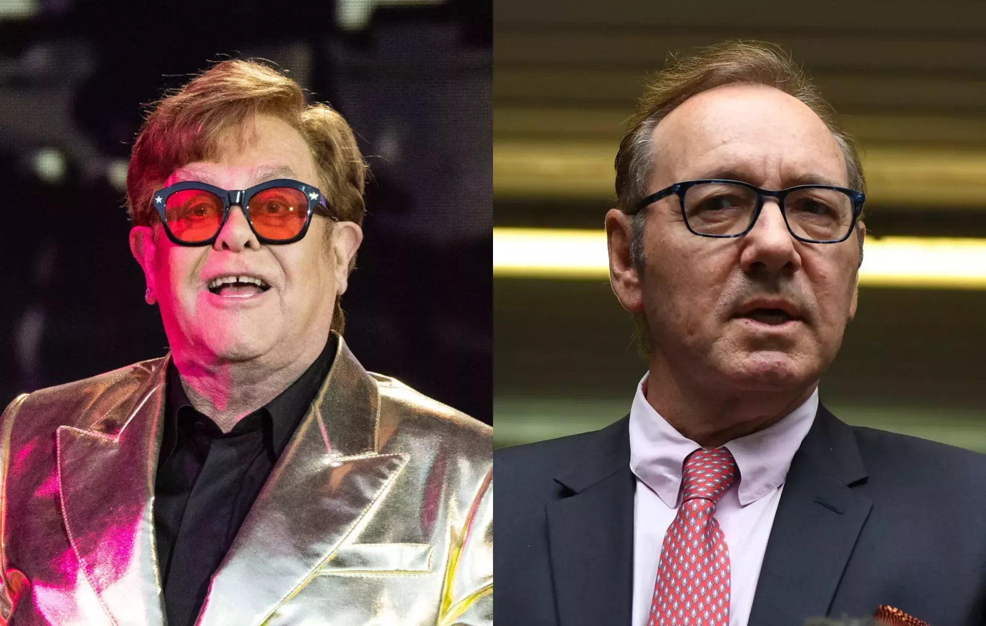 Elton John cena con Kevin Spacey tras declarar en el juicio por agresión sexual
