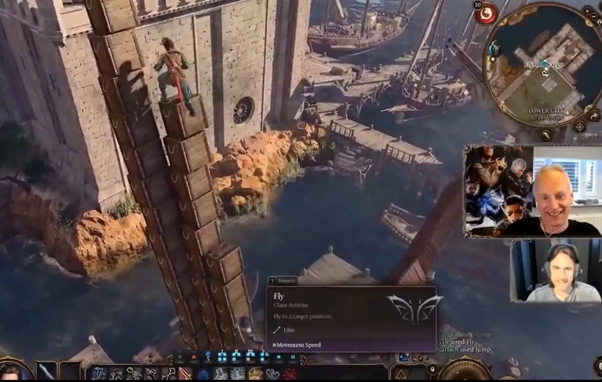 Mira a la estrella de 'Critical Role' Matthew Mercer colarse en un castillo de 'Baldur's Gate 3' usando 45 cajas