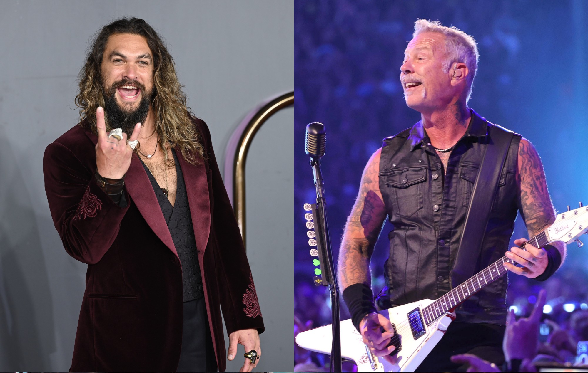 Vea a Jason Momoa en un concierto de Metallica y Pantera