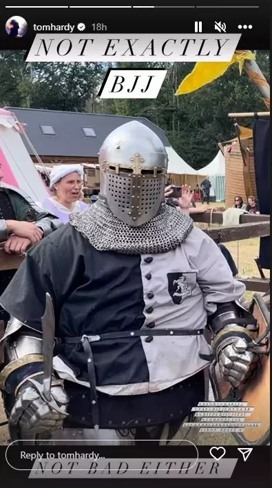 Tom Hardy jousting