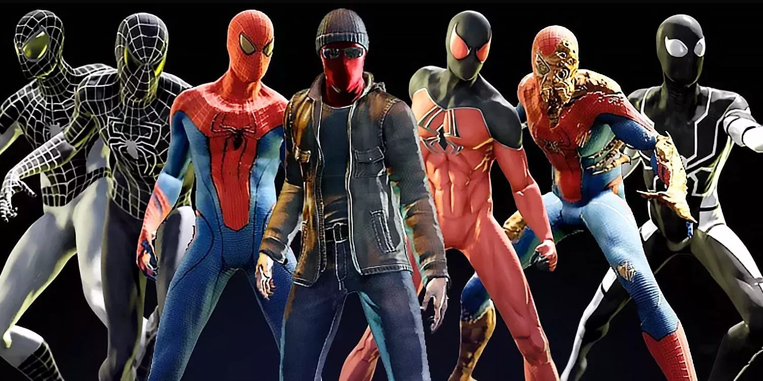 Все названия человека паука. The amazing Spider man 1 костюм. The amazing Spider man 2 game костюмы. Костюмы человека паука 2 игра. The amazing Spider-man (игра, 2012).