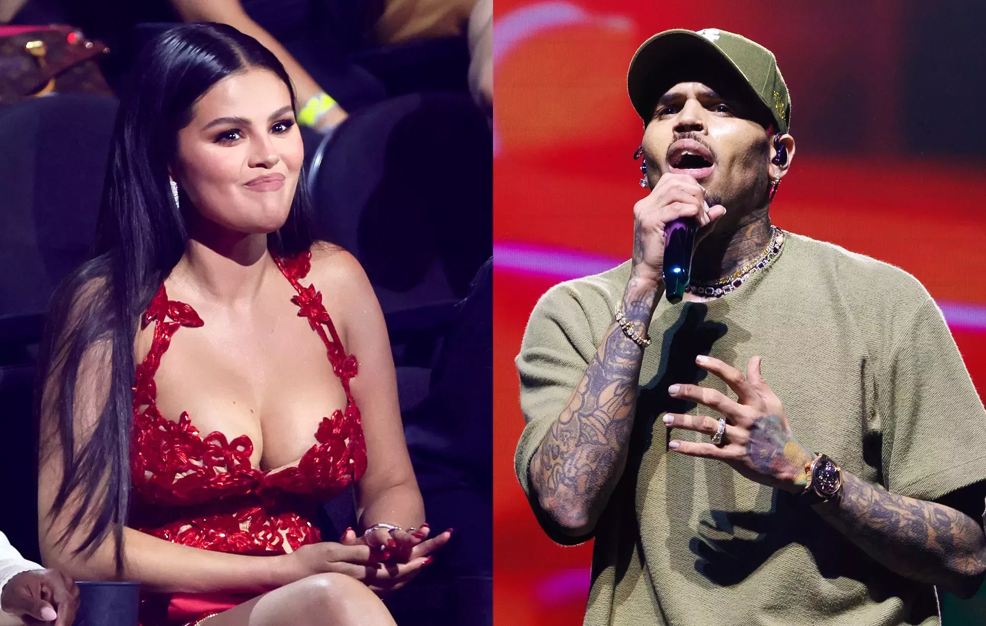 La reacción de Selena Gomez a la nominación de Chris Brown a los MTV VMA se hace viral