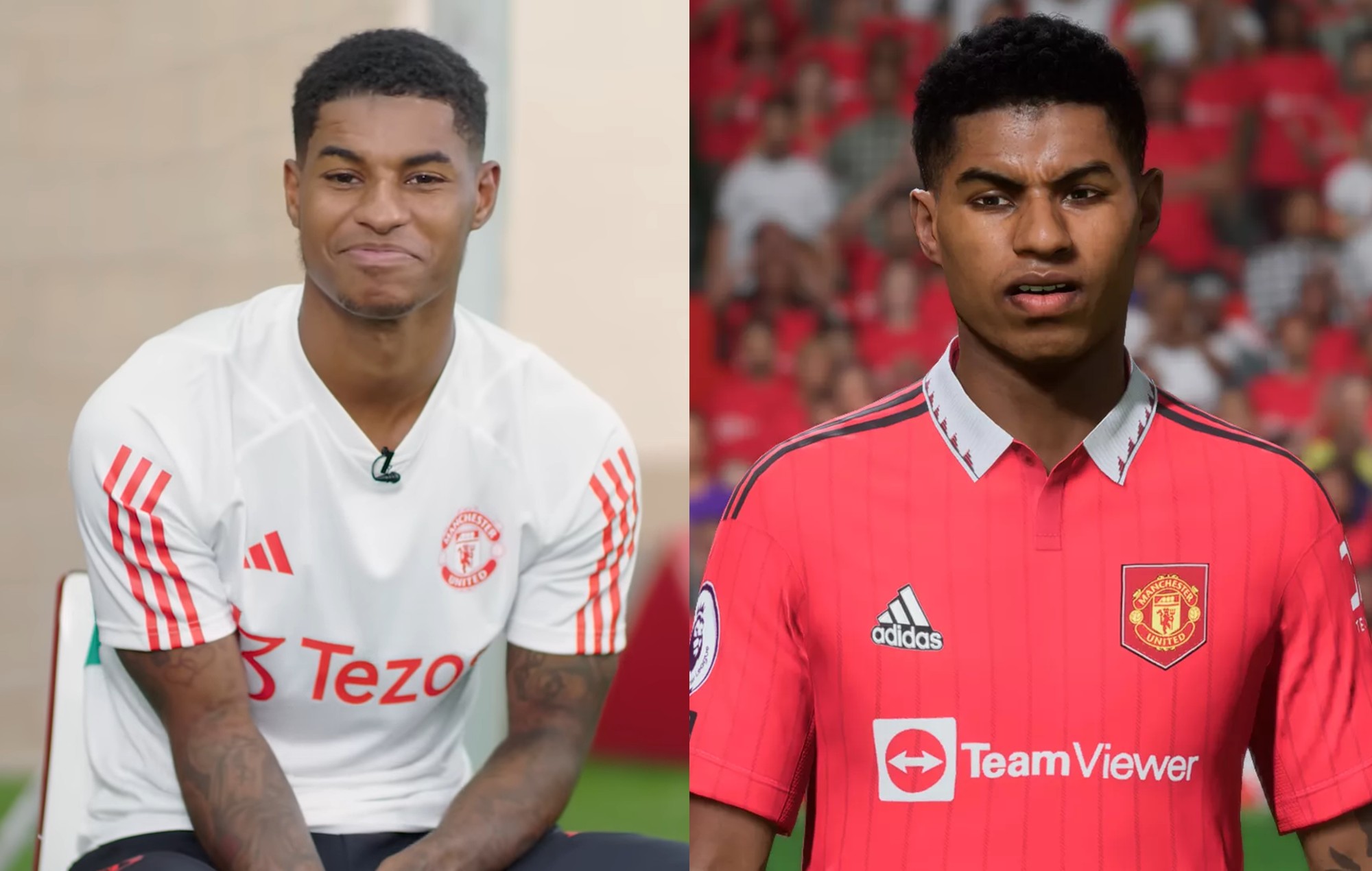 Marcus Rashford, "sorprendido" por su puntuación en 'EA Sports FC
