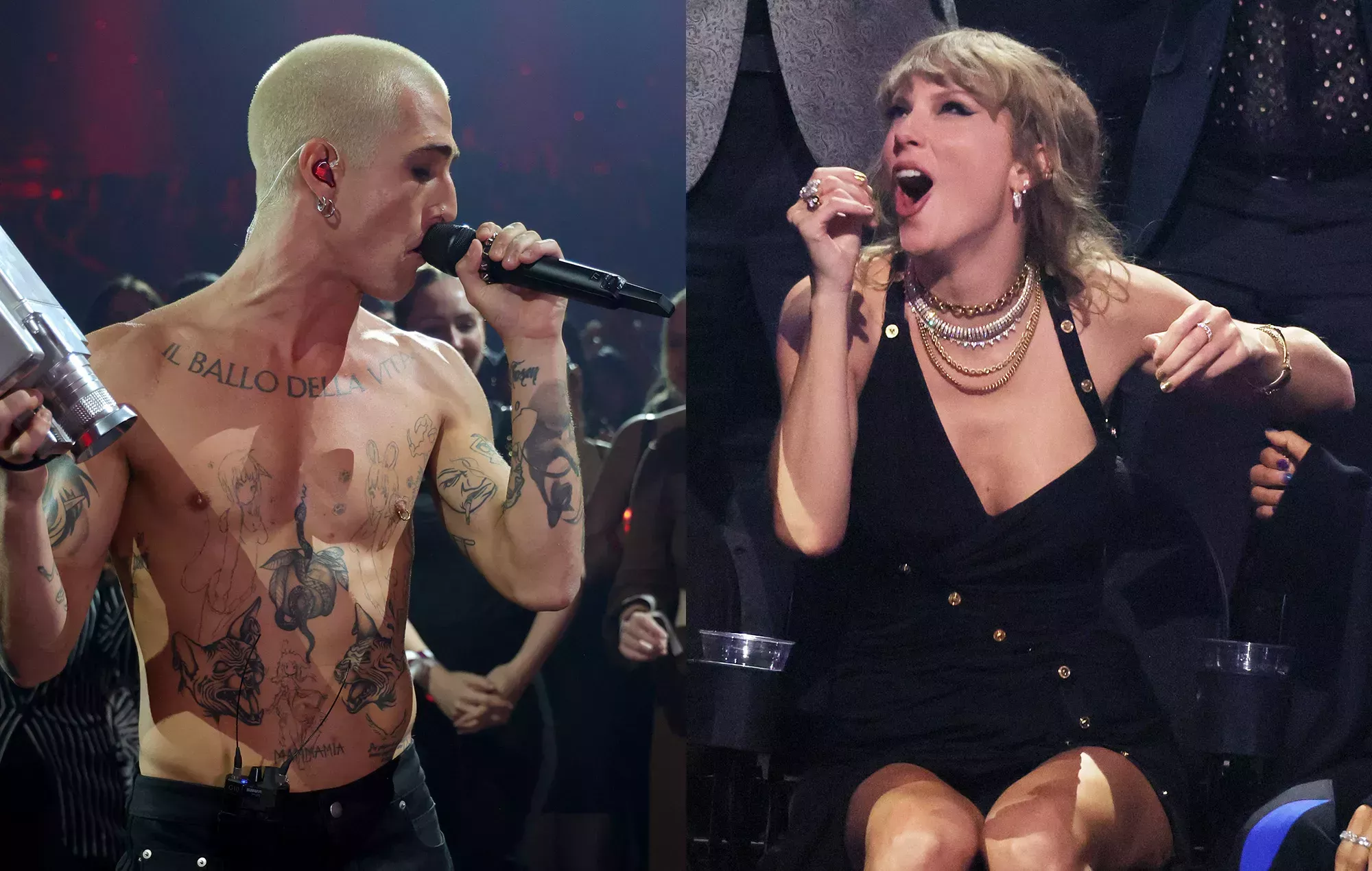 Taylor Swift envía su cariño a Måneskin durante su actuación en los MTV VMAs