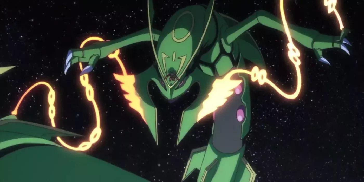 Mega Rayquaza powering up an attack