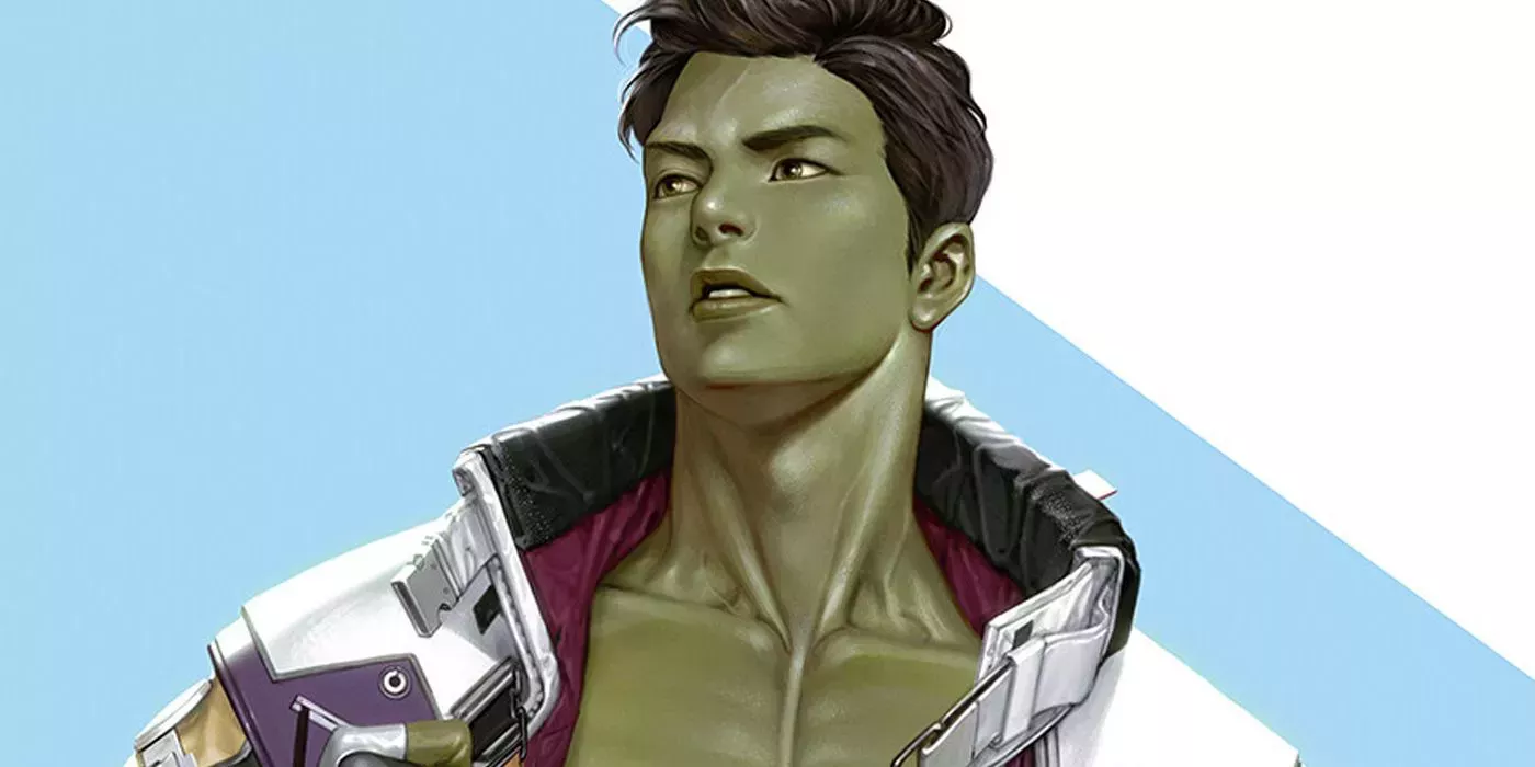 Amadeus Cho as Brawn with his jacket open