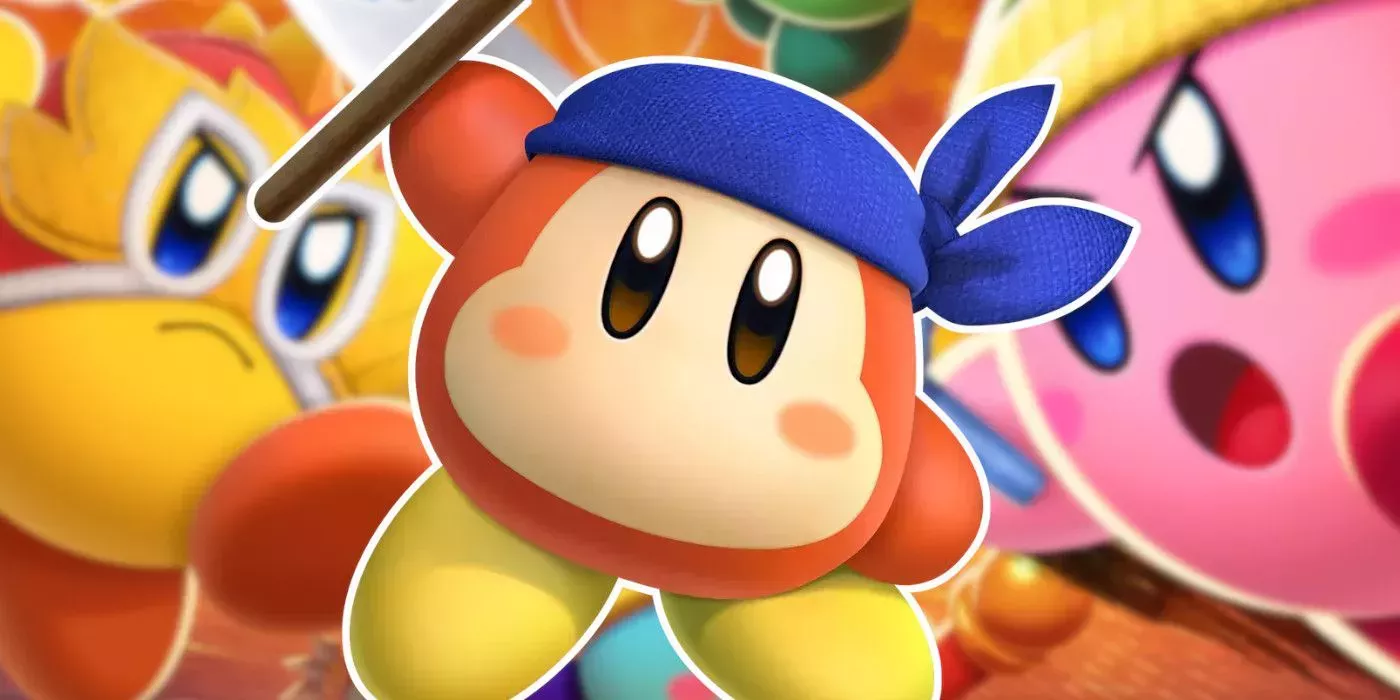 Waddle Dee on the Kirby Fighters 2 artwork