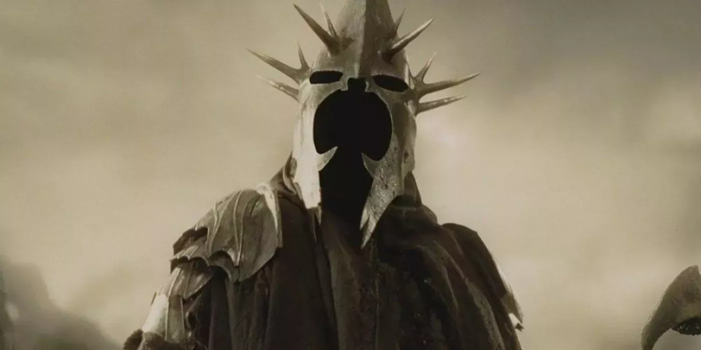 The Witch-king of Angmar sits atop his Nazgul at the Battle of the Pelennor Fields