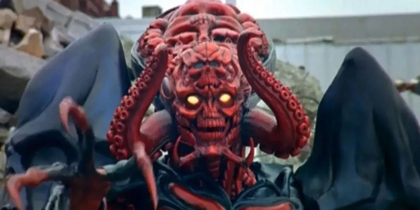 Power Rangers - Octomus The Master with glowing eyes and a claws out