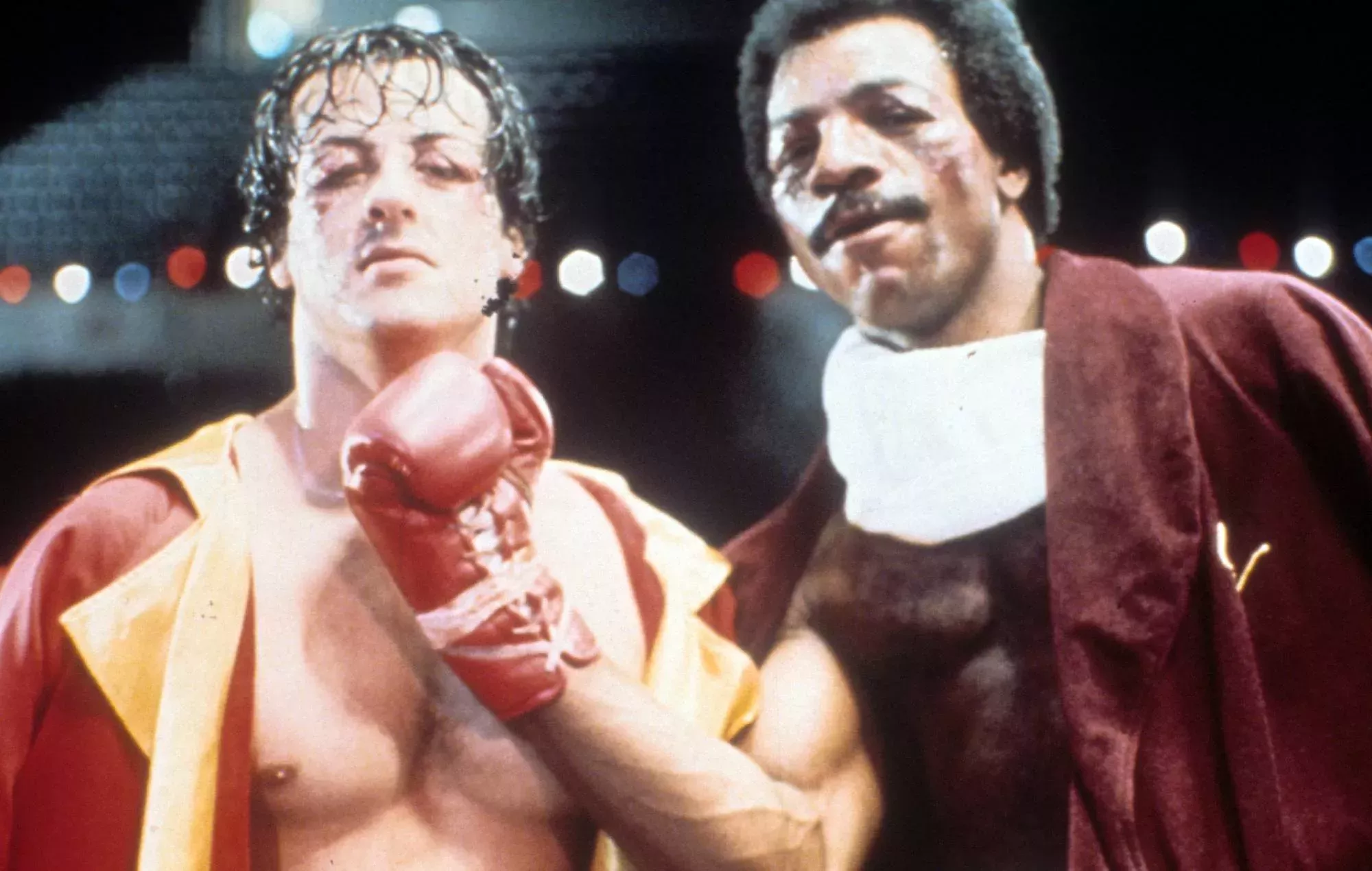 Los fans recuerdan a Carl Weathers y Sylvester Stallone ensayando escenas de lucha de 'Rocky'
