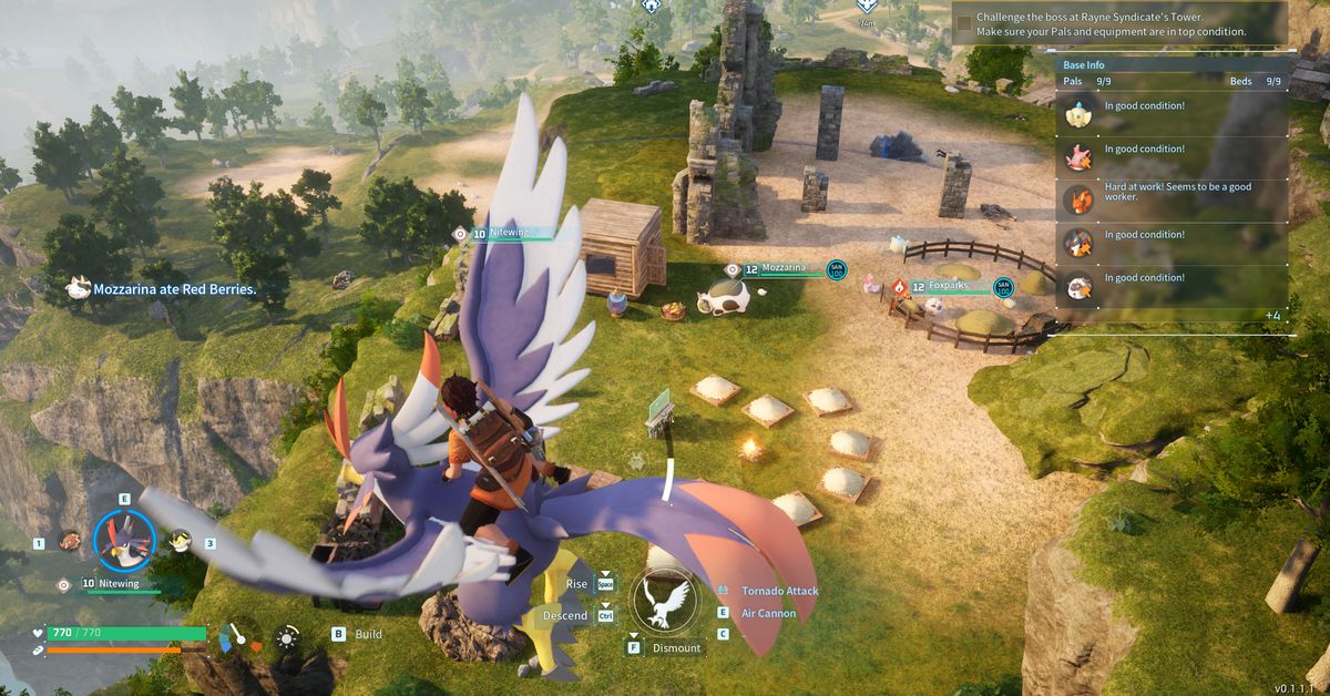 Los jugadores de Palworld están construyendo unas bases impresionantes