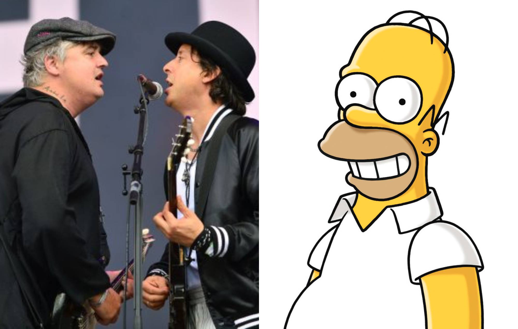 Mira la reacción de The Libertines a una versión de Homer Simpson AI de 'Don't Look Back Into The Sun'
