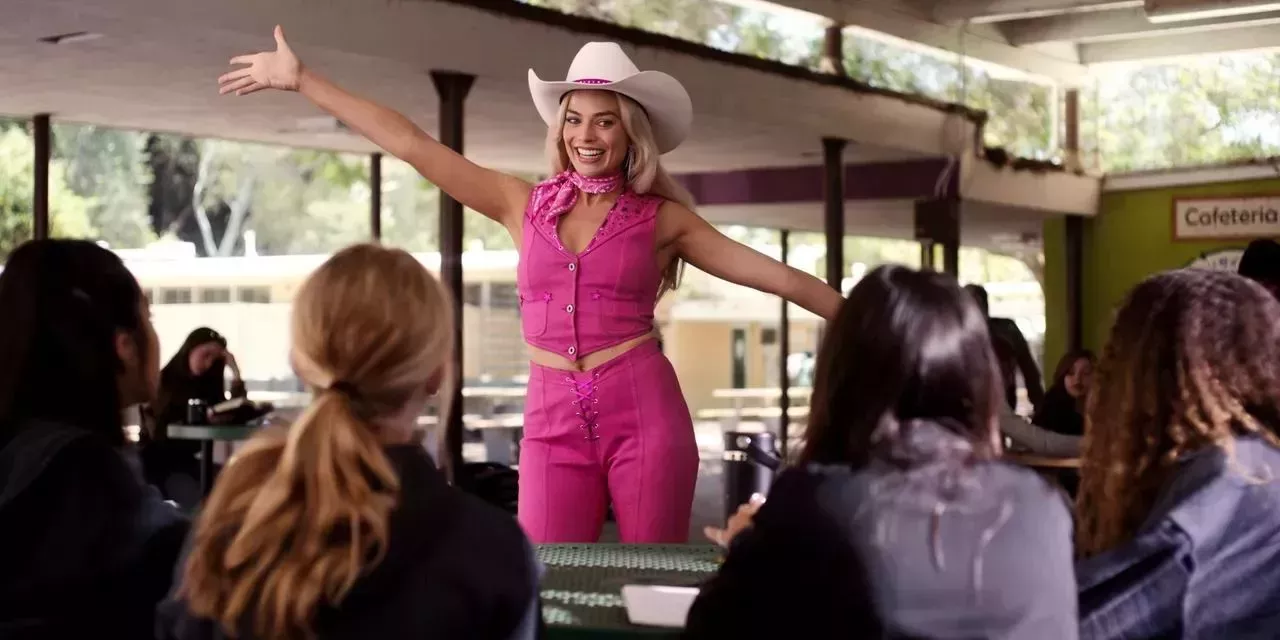 barbie meets the bratz wearing her hot pink cowgirl outfit