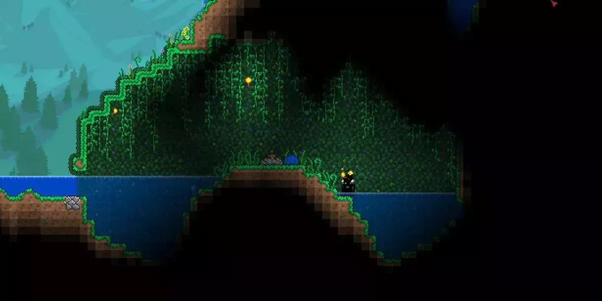 An Enchanted Sword spawn in Terraria