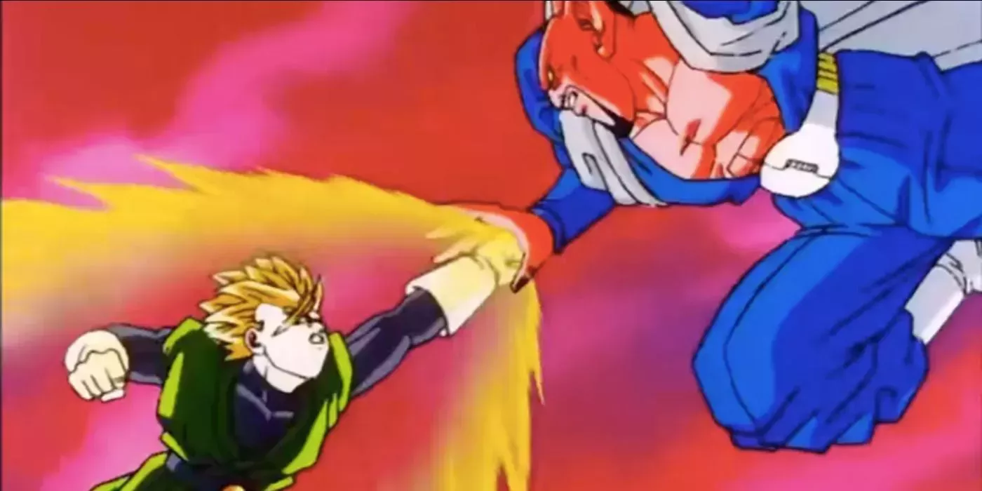 Gohan and Dabura collide fists during fight in Dragon Ball Z