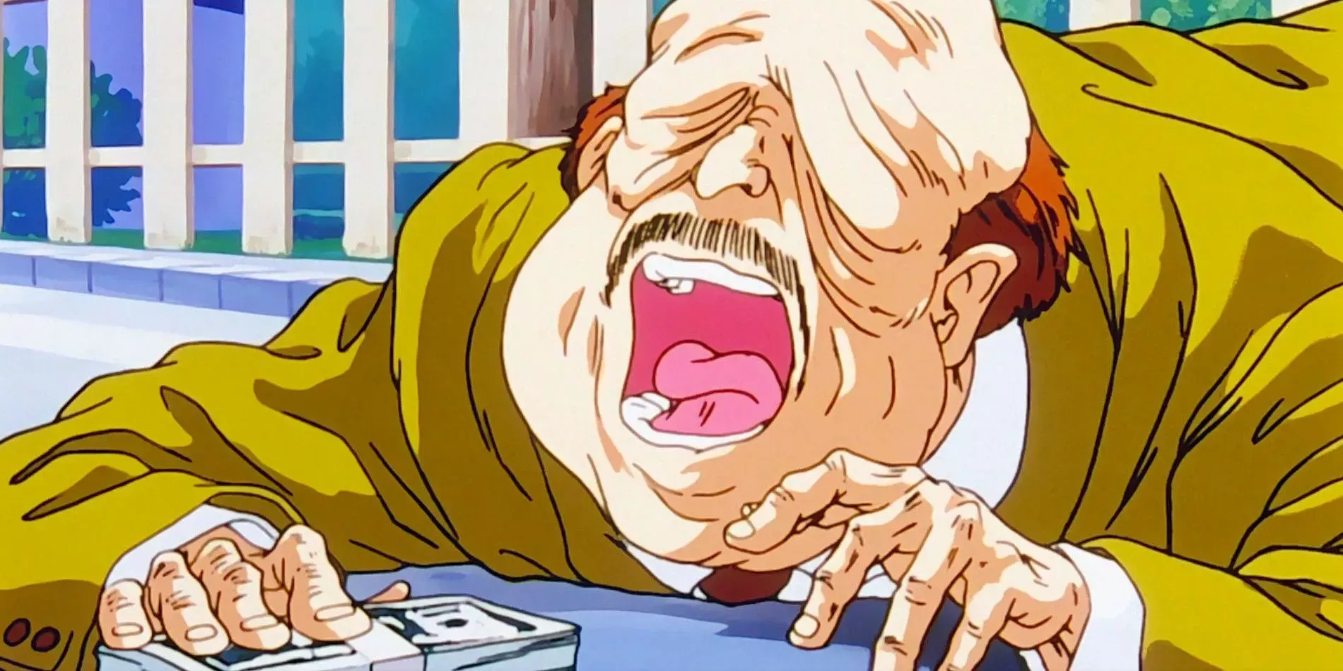 A human gets drained by Imperfect Cell in Dragon Ball Z