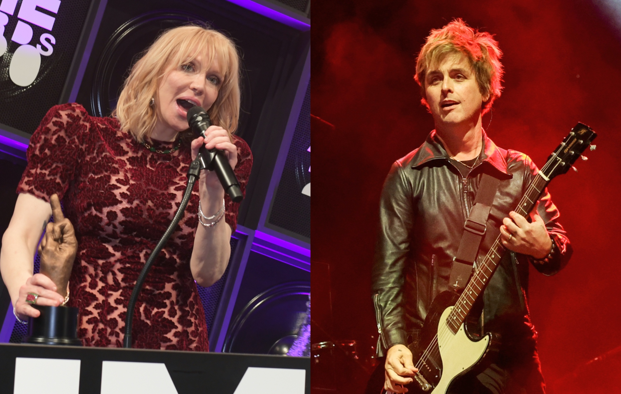 Mira a Courtney Love tocar 'Celebrity Skin' de Hole con Billie Joe Armstrong de Green Day