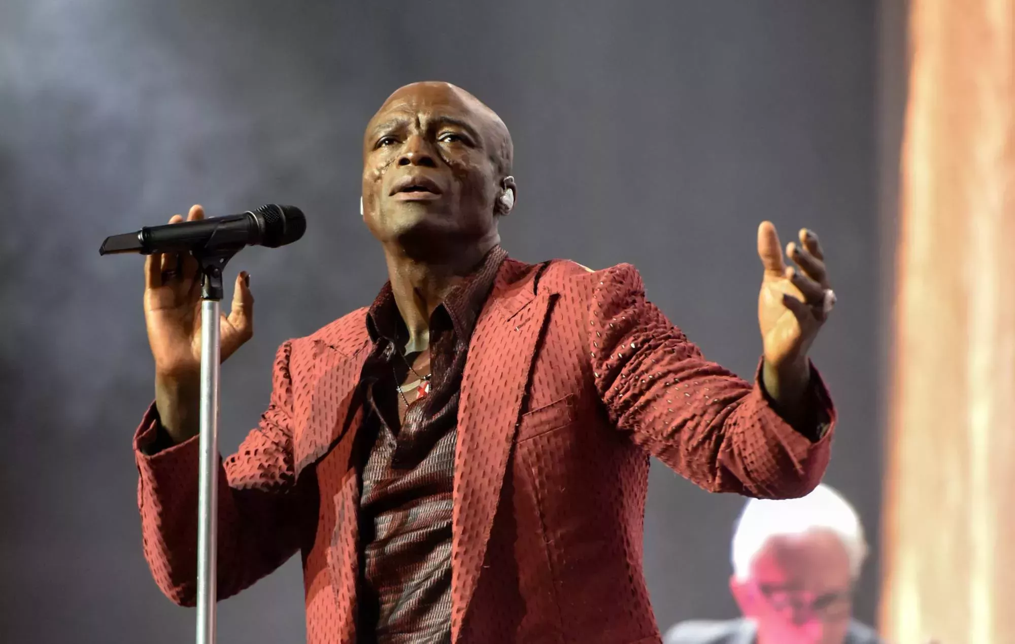 Seal llega a las manos con un arpista por un vídeo sobre un pedal de guitarra: 