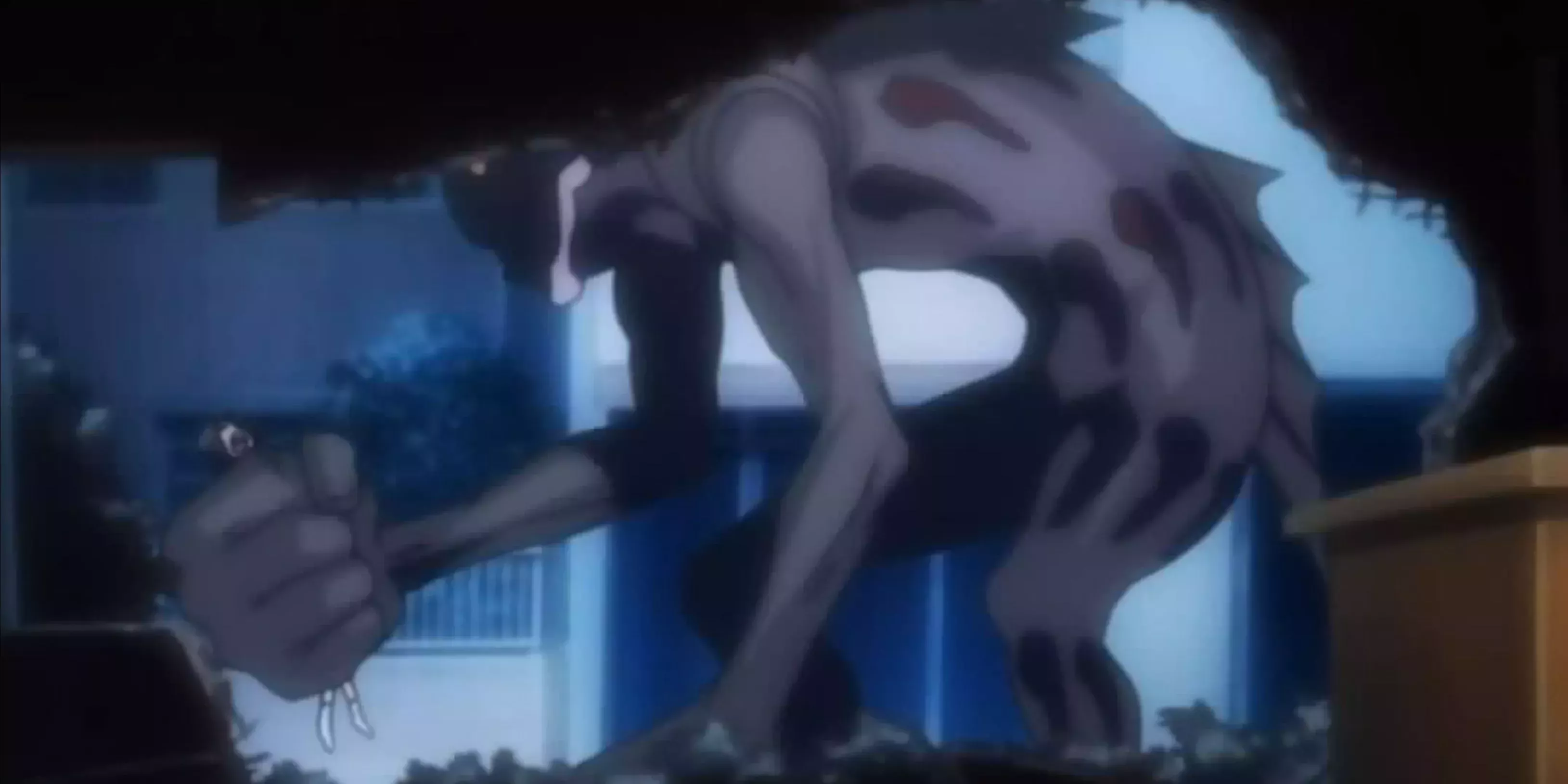Karin Kurosaki at the beginning of Bleach being taken by a Hollow that sensed Ichigo's spiritual pressure