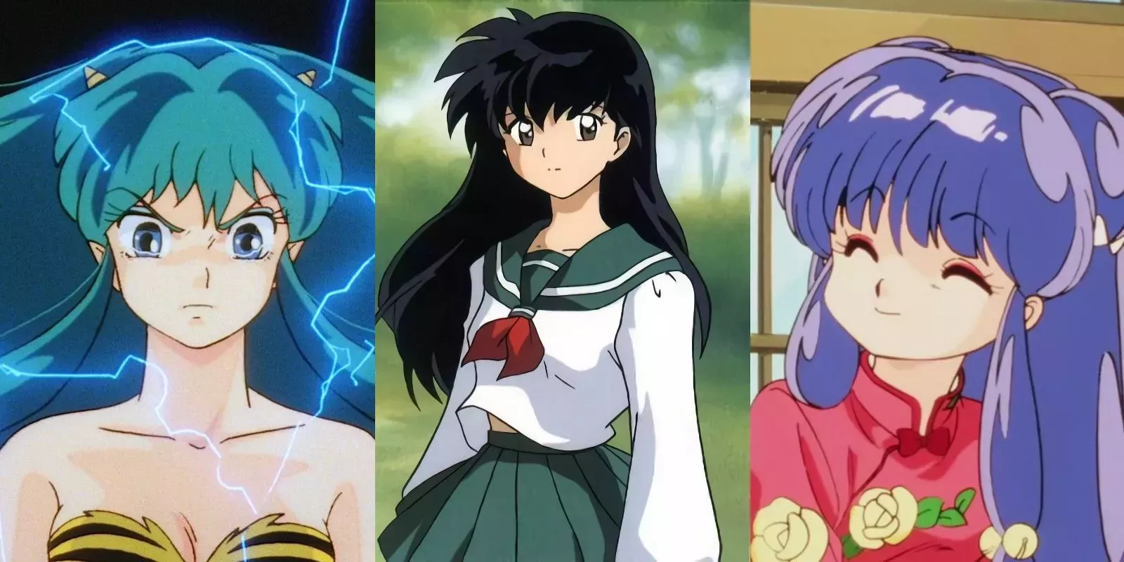 Lum, Kagome, and Shampoo from Rumiko Takahashi's works