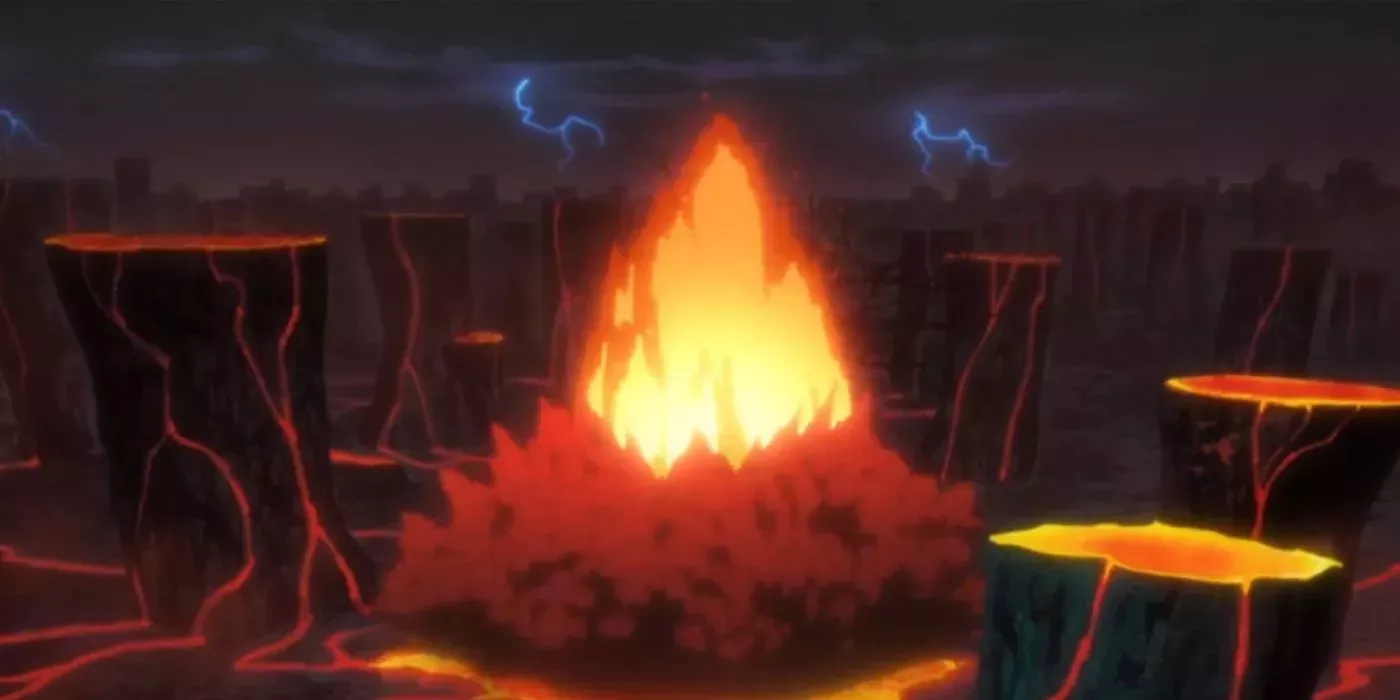 A jet of fire in Hell in Bleach.