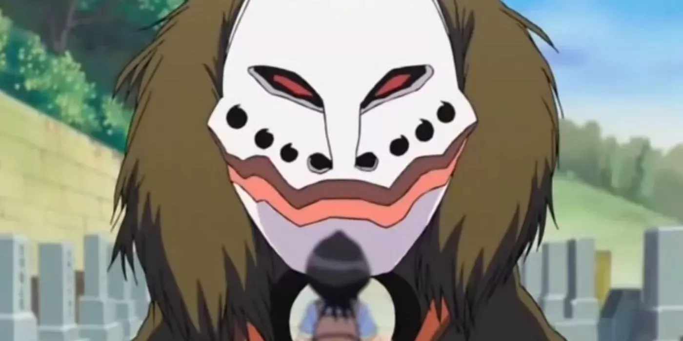 Grand Fisher in front of Rukia in Bleach.