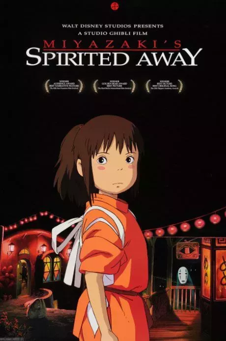 Chihiro poses on Miyazaki's Spirited Away film poster Studio Ghibli