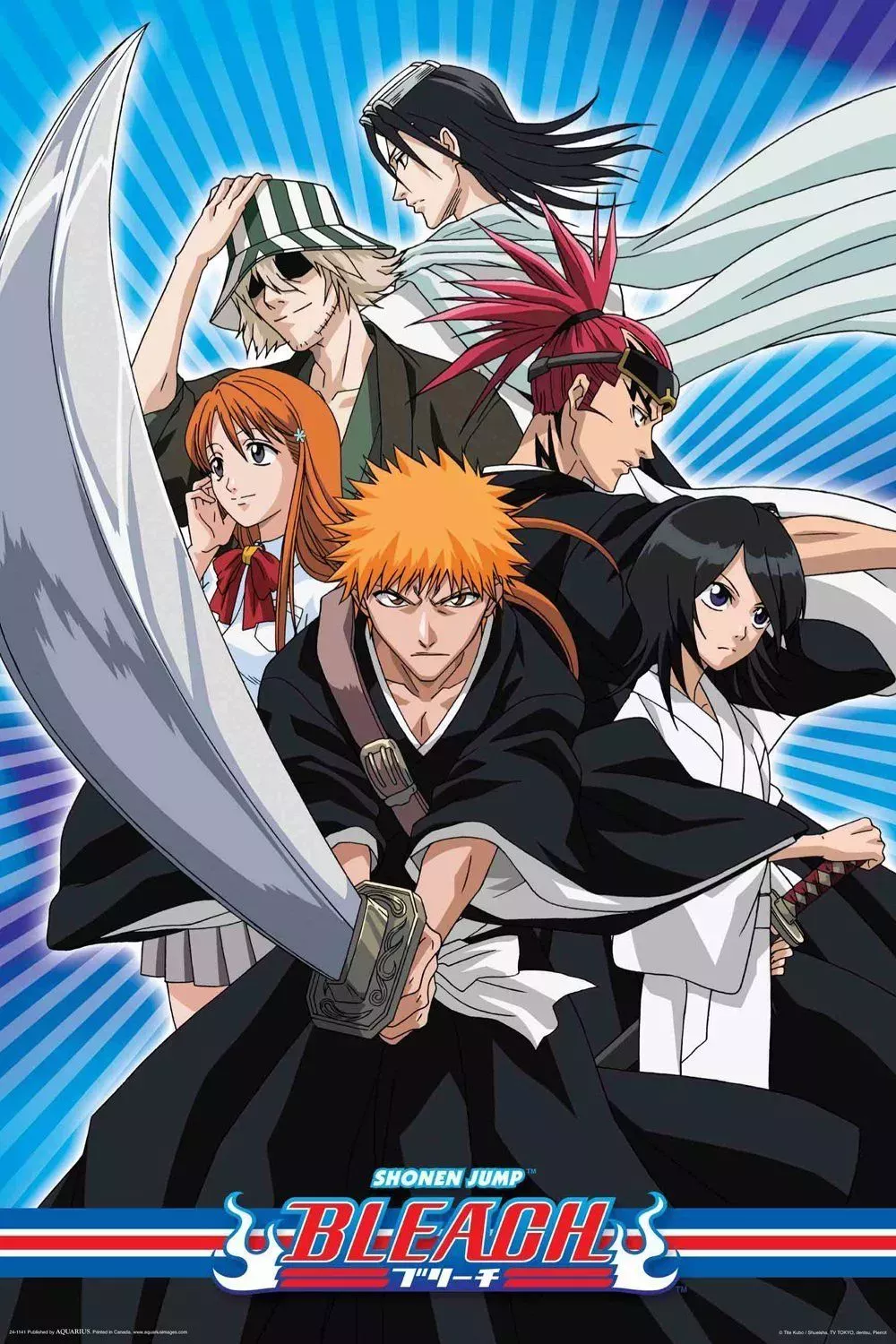 Ichigo Kurosaki ready to fight with cast of characters in Bleach Anime Poster