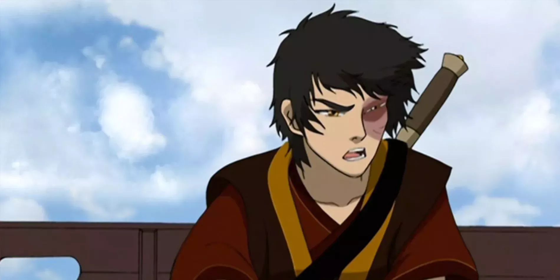 Zuko from Avatar: The Last Airbender talks while riding aboard Appa.