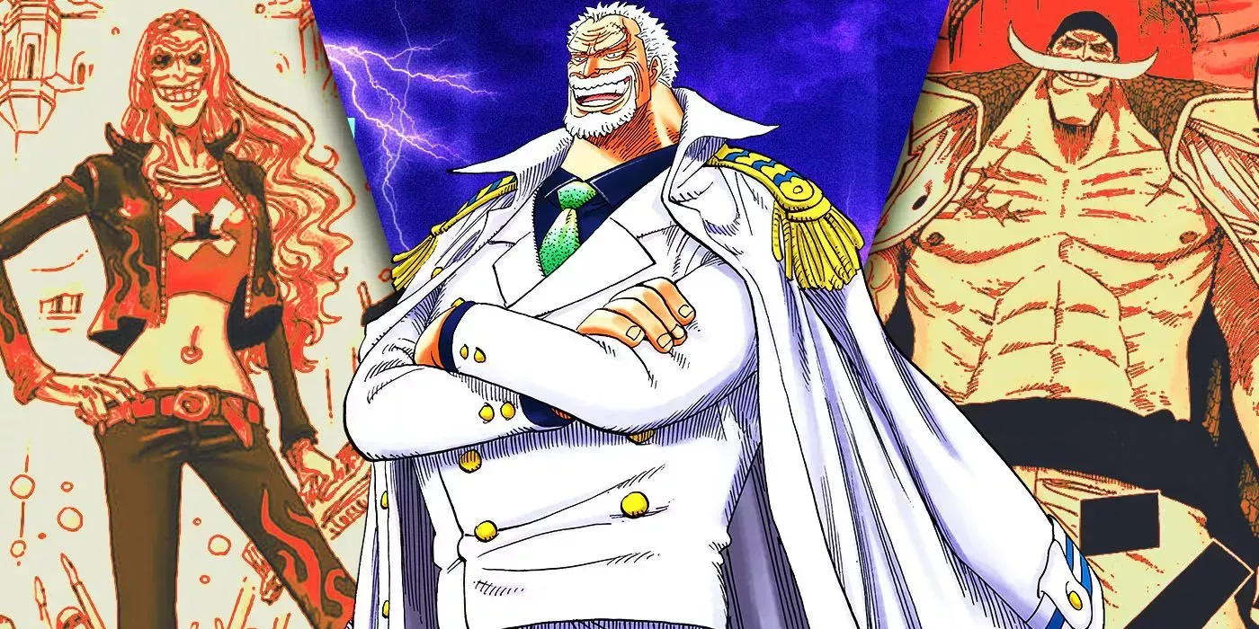 Split Images of Kureha, Garp and Whitebeard