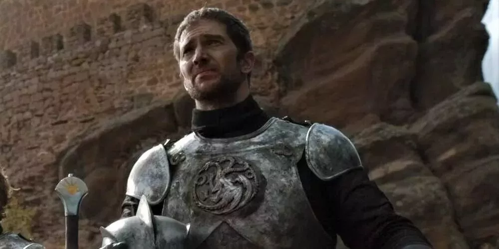 Arthur Dayne stands in his armor from Game of Thrones