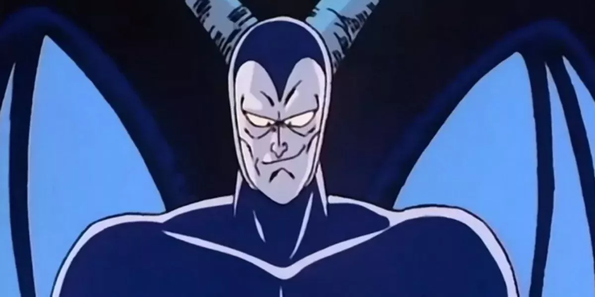 Spike The Devil Man glares at his opponent in Dragon Ball.