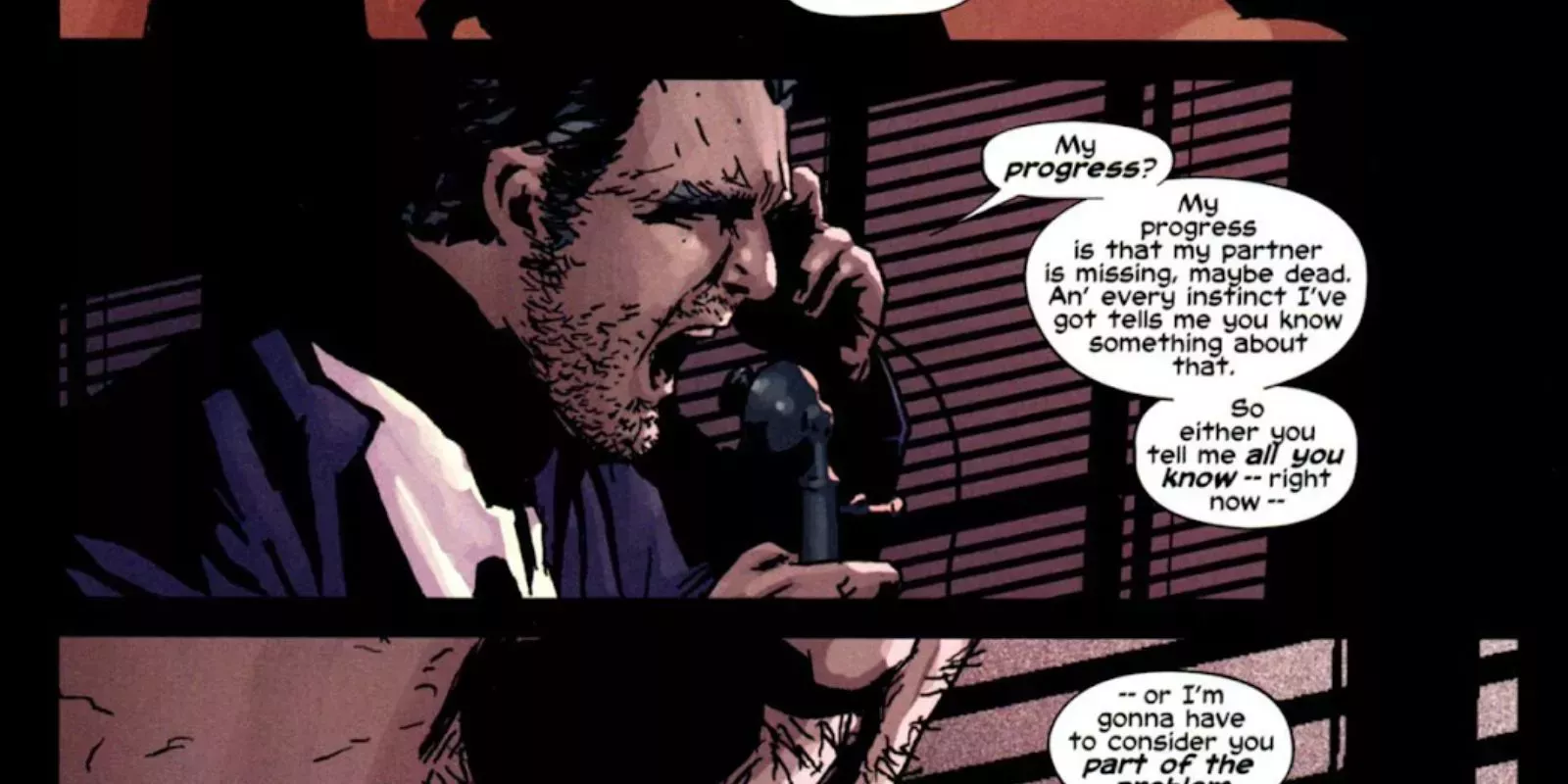 Wolverine Noir Logan Hitting a Wall